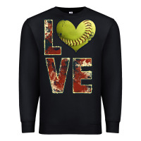 Black softball love Premium Sweatshirt - JahusDesignShop