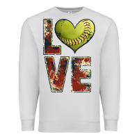 Dove Grey softball love Premium Sweatshirt - JahusDesignShop