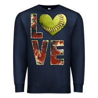 Navy softball love Premium Sweatshirt - JahusDesignShop