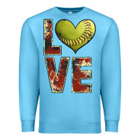 Ocean Blue softball love Premium Sweatshirt - JahusDesignShop