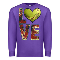 Purple softball love Premium Sweatshirt - JahusDesignShop