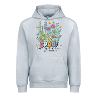 Heather Grey grow in grace Urban Hoodie - MaliasSmallBusiness