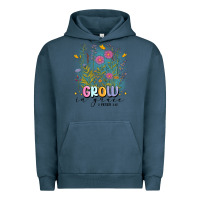 Pigment Midnight Navy grow in grace Urban Hoodie - MaliasSmallBusiness