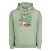 Pigment Oil Green grow in grace Urban Hoodie - MaliasSmallBusiness