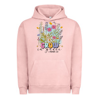 Pigment Salmon grow in grace Urban Hoodie - MaliasSmallBusiness