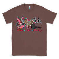 Chestnut peace love racing Classic Tee - Zillion Design Studio