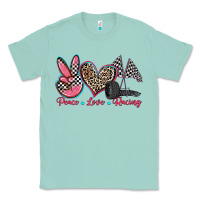 Seafoam peace love racing Classic Tee - Zillion Design Studio