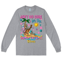 Heather Grey aint no cure for the summer time blues Long Sleeve Tee - texasbilliewilder