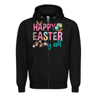 Black Happy Easter y'all Zipper Hoodie - Neo Western