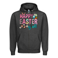 Charcoal Heather Happy Easter y'all Zipper Hoodie - Neo Western