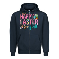 Navy Happy Easter y'all Zipper Hoodie - Neo Western