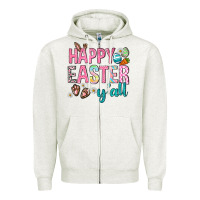 Oatmeal Heather Happy Easter y'all Zipper Hoodie - Neo Western
