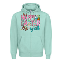 Seafoam Happy Easter y'all Zipper Hoodie - Neo Western