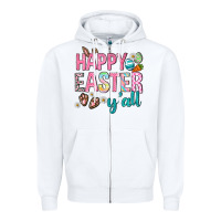 Happy Easter Y'all Zipper Hoodie | Teevron