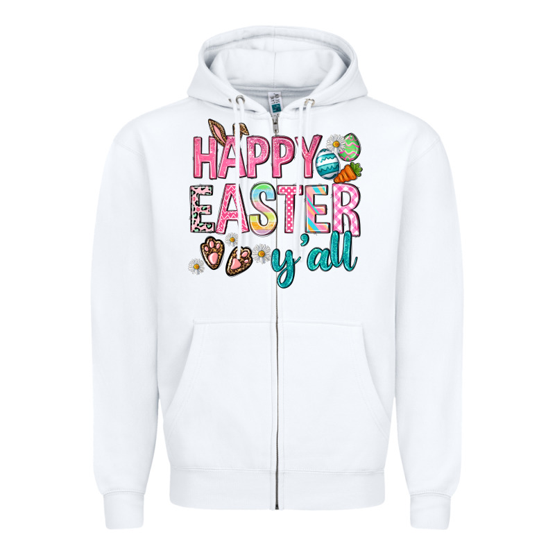 Happy Easter Y'all Zipper Hoodie by Neo Western | Teevron