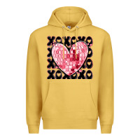 Antique Gold xoxo heart valentine's day Premium Hoodie - MaliasSmallBusiness