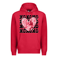Cardinal xoxo heart valentine's day Premium Hoodie - MaliasSmallBusiness