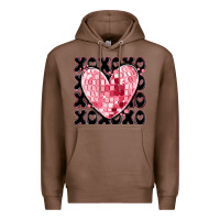 Chestnut xoxo heart valentine's day Premium Hoodie - MaliasSmallBusiness