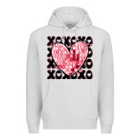 Dove Grey xoxo heart valentine's day Premium Hoodie - MaliasSmallBusiness