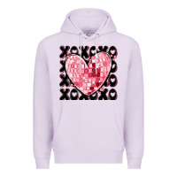 Lilac xoxo heart valentine's day Premium Hoodie - MaliasSmallBusiness