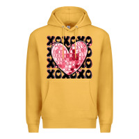 Mustard xoxo heart valentine's day Premium Hoodie - MaliasSmallBusiness