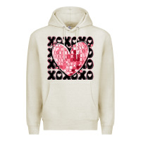 Oatmeal Heather xoxo heart valentine's day Premium Hoodie - MaliasSmallBusiness