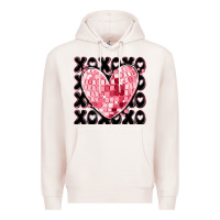 Pale Pink xoxo heart valentine's day Premium Hoodie - MaliasSmallBusiness