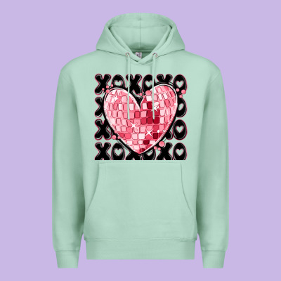 Xoxo Heart Valentine's Day Premium Hoodie Designed By Maliassmallbusiness