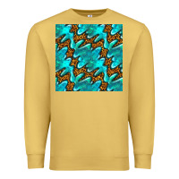 Antique Gold turquoise leopard seamless pattern Premium Sweatshirt - BundleAndBundleShop