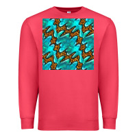 Cardinal turquoise leopard seamless pattern Premium Sweatshirt - BundleAndBundleShop