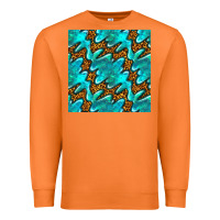 Carrot turquoise leopard seamless pattern Premium Sweatshirt - BundleAndBundleShop