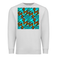 Dove Grey turquoise leopard seamless pattern Premium Sweatshirt - BundleAndBundleShop