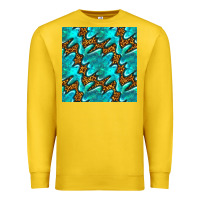 Lemon turquoise leopard seamless pattern Premium Sweatshirt - BundleAndBundleShop