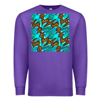 Purple turquoise leopard seamless pattern Premium Sweatshirt - BundleAndBundleShop