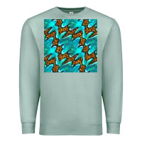 Seafoam turquoise leopard seamless pattern Premium Sweatshirt - BundleAndBundleShop