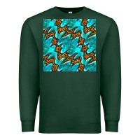 Sports Green turquoise leopard seamless pattern Premium Sweatshirt - BundleAndBundleShop