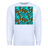 White turquoise leopard seamless pattern Premium Sweatshirt - BundleAndBundleShop