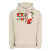 Pigment French Oak merry what christmas cat Urban Hoodie - MaliasSmallBusiness