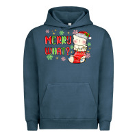 Pigment Midnight Navy merry what christmas cat Urban Hoodie - MaliasSmallBusiness