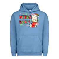 Pigment Pebble Blue merry what christmas cat Urban Hoodie - MaliasSmallBusiness