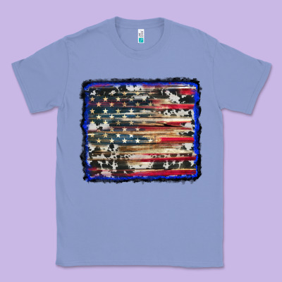 American Flag With Cowhide Background Classic Tee Designed By Ranaportraitstore