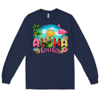 Navy aloha beaches Long Sleeve Tee - texasbilliewilder