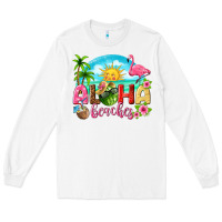 White aloha beaches Long Sleeve Tee - texasbilliewilder
