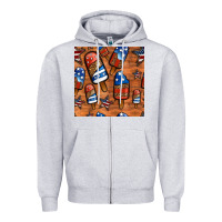 Heather Grey patriotic popsicles seamless pattern Zipper Hoodie - HRA Design Shop