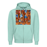Seafoam patriotic popsicles seamless pattern Zipper Hoodie - HRA Design Shop