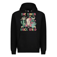 Black she kinda buck wild Premium Hoodie - MaliasSmallBusiness