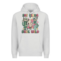 Dove Grey she kinda buck wild Premium Hoodie - MaliasSmallBusiness