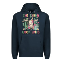 Navy she kinda buck wild Premium Hoodie - MaliasSmallBusiness