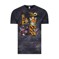 Cloud Black halloween love gnome Vintage Tee - BarkalooDesign