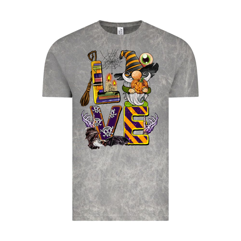Halloween Love Gnome Vintage Tee by BarkalooDesign | Teevron